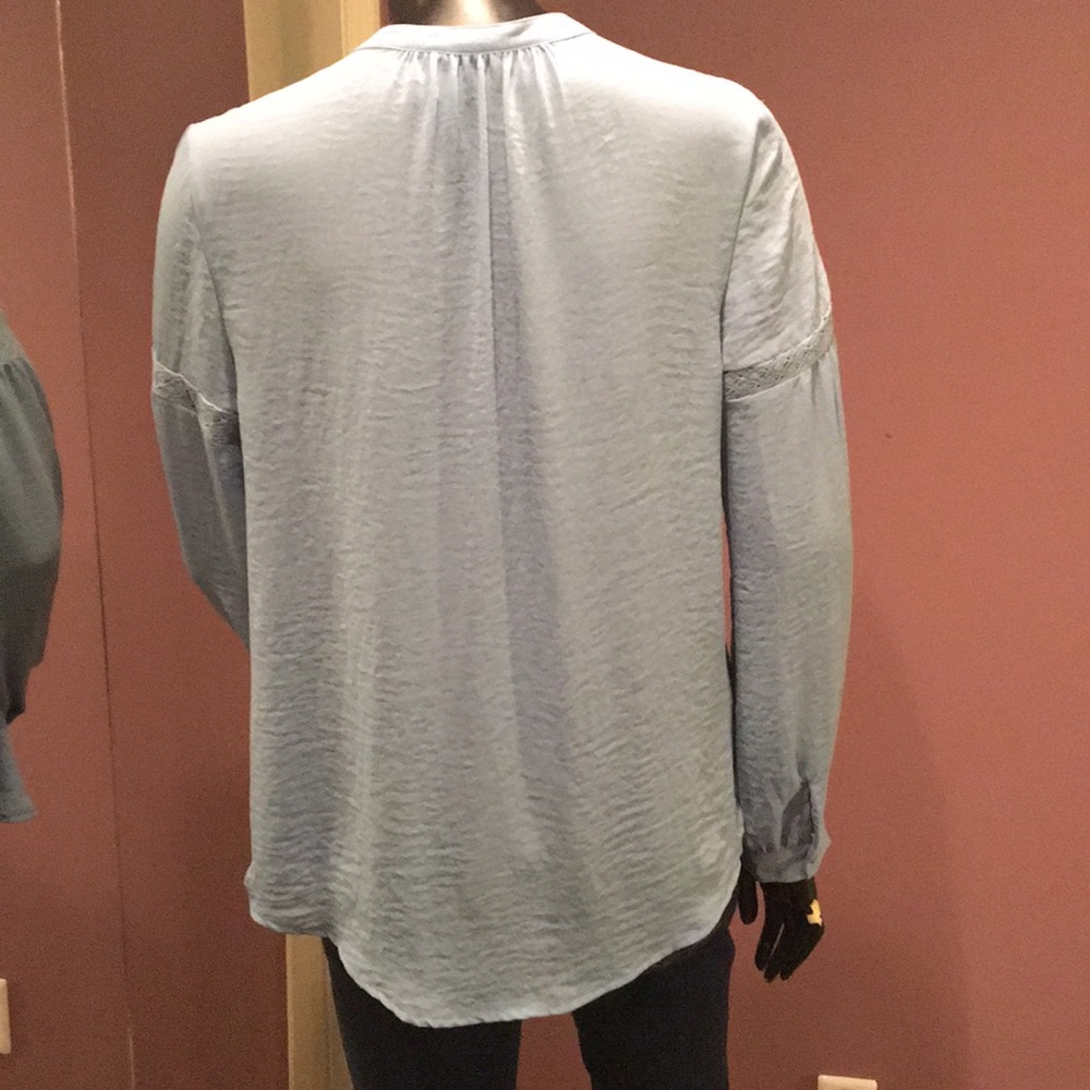 Gap Light Blue Button Down Blouse - image 5